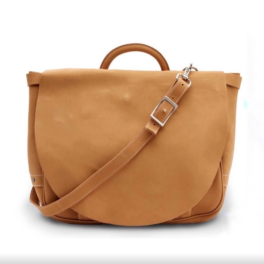 J. Peterman Tan Suede The Counterfeit Mailbag